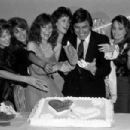 John Casablancas at an Elite Modeling Agency Party with his models in 1983