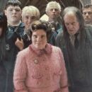 (L-r) KATIE LEUNG as Cho Chang, JAMIE WAYLETT as Vincent Crabbe, TOM FELTON as Draco Malfoy, IMELDA STAUNTON as Dolores Umbridge and DAVID BRADLEY as Argus Filch in Warner Bros. Pictures' fantasy 'Harry Potter and the Order of the Phoenix.”