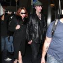 Goth Singer Marilyn Manson And His Girlfriend Lindsay Usich Arriving On A Flight At Lax Airport In Los Angeles