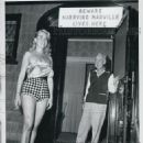 Much married Tommy Manville, 58, is shown admiring Brooklyn blonde Corrine Daly, 24, at his "Bon Replse" estate.  Note the sign over the door.  Manville announced that his ninth wife, the former Anita Frances Roddy-Eden, received a Mexican divorce yesterd