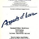 Aspects Of Love Original 1990 Broadway Cast. Music By Andrew Lloyd Webber