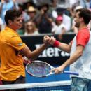 Grigor Dimitrov and Milos Raonic at Australian Open 2014