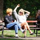 Billie Piper with her boyfriend Johnny Lloyd – Spotted at a park in a London