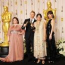 Melissa McCarthy, filmmakers Daniel Junge, Sharmeen Obaid-Chinoy and Rose Byrne At The 84th Annual Academy Awards - Press Room (2012)