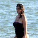 Elisa Isoardi – In a black swimsuit in Fiumicino