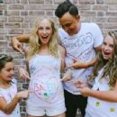Joe King (guitarist) and Candice Accola With Elise and Ava King From previous relationship