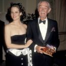 Sigourney Weaver and her father during The 59th Annual Academy Awards (1987)