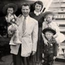 Heyday: The couple with their three children in 1952