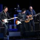 Musicians Bruce Springsteen, Willie Nile and Pete Townshend perform at the 11th Annual Musicares Map Fund Benefit concert at Best Buy Theater on May 28, 2015 in New York City.