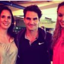 Isabelle Forrer, Roger Federer and Anouk Verge-Depre