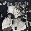 She dated Brian Jones from the Rolling Stones and turned down his bandmate Mick Jagger (pictured together front)  at the 1965 NME awards