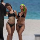 Madison Skylar in Black Bikini at a photoshoot in Miami Beach