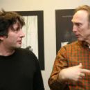 (l-r.) Author Neil Gaiman and director Henry Selick discuss the motion picture version of CORALINE (c) 2007 Focus Features LLC. All rights reserved. Photo: Serena Davidson