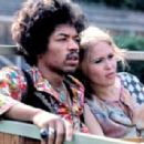 Jimi Hendrix and Carmen Borrero  Pool Box seat during afternoon sound check at the Hollywood Bowl, Sept. 14, 1968