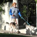 Tallulah Willis – On a dog walk in Los Angeles