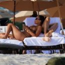 Jessica Ledon – With Bonnie Mueller seen at the beach in Miami