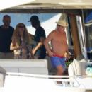Paulina Rubio – Seen with Eugenio Lopez Alonso in St.Barths
