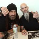 Scott Ian of Anthrax signs autographs during the 2019 NAMM Show at the Anaheim Convention Center on January 25, 2019 in Anaheim, California