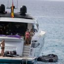 Antonela Roccuzzo – With Lionel Messi and Daniella Semaan on a yacht in Ibiza