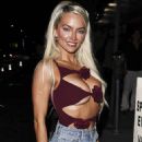 Lindsey Pelas – In denim shorts at White Fox party held at Tao in Los Angeles