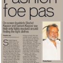 Shahid Kapoor and Sonam Kapoor's Fashion Foe Pas - scanned news