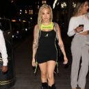 Mabel looks – Night out in a Kangol minidress in London