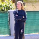 Amber Heard – Seen as she jogs through the streets of Madrid
