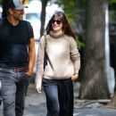Camila Morrone – With her father Maximo on a stroll in New York City