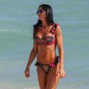 Carolina Baldini in bikini on the beach in Miami