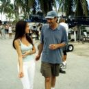 Jennifer Love Hewitt and director David Mirkin on the set of MGM's Heartbreakers - 2001
