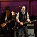 Billy Gibbons of ZZ Top and Steve Earle perform onstage during The Music Of David Byrne & Talking Heads at Carnegie Hall on March 23, 2015 in New York City