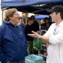 Producer Lorenzo di Bonaventura (left) and Director/Executive Producer Stephen Sommers (right) on the set of “G.I. JOE: The Rise of Cobra.” Photo Credit: Frank Masi. ©2009 Paramount Pictures Corporation. All Rights Reserved. HASBRO and its log