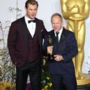 Chris Hemsworth and the winner Glenn Freemantle At The 86th Annual Academy Awards (2014)