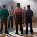 Jack Lengyel (MATTHEW McCONAUGHEY and President Dedmon (DAVID STRATHAIRN) address the surviving senior football players (from left to right) Nate Ruffin (ANTHONY MACKIE), Olson (KEVIN ATKINS) and Linden (HUNTLEY RITTER) in Warner Bros. Pictures’ and