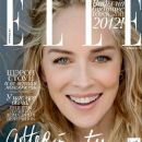 Sharon Stone, Elle Magazine January 2012 Cover Photo - Russia