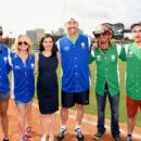 Rachel Smith, Deana Carter, Erin Bess, Stephen Bess, Bret Michaels, and Jonas Baade showed their softball skills for charity at City of Hope’s 25th Annual Celebrity Softball Game at the new First Tennessee Park during CMA Music Festival in Nashville.