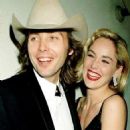 Dwight Yoakam and Sharon Stone during The 64th Annual Academy Awards (1992)