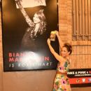 Bianca Marroquin – Poses next to her Chicago poster in New York