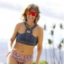 Diane Farr – In a bikini on the beach in Hawaii