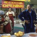 Grandma Jones (Dolores Sheen), Mr. Jones (John Witherspoon), Uncle Elroy (Don 'DC' Curry) and Mrs. Jones (Anna Marie Horsford) in New Line's Friday After Next - 2002
