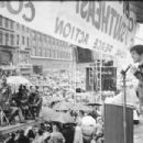 John Kerry gives a speech at a 1972 peace rally in Bryant Park, NYC. Photo credit: George Butler