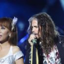 Steven Tyler performs at the 2017 celebrity fight night in Italy  on September 8, 2017 in Rome