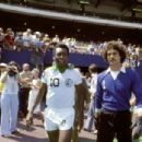 Pelé and Shep Messing in ONCE IN A LIFETIME: THE EXTRAORDINARY STORY OF THE NEW YORK COSMOS. Photo Credit: George Tiedmann/Courtesy of Miramax Films.