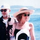 Director Bruno Barreto and Amy Irving on the set of Sony Pictures Classics' Bossa Nova - 2000