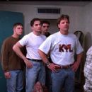 Allen (Jerry Laurino), Jake (Mark Dobies) and their friends confront Steve (Eddie Robinson) in Castle Hill's Followers - 2000