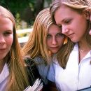 (Left to right) Leslie Hayman stars as Therese Lisbon, Kirsten Dunst stars as Lux Lisbon, A.J. Cook stars as Mary Lisbon, and Chelse Swain stars as Bonnie Lisbon in Paramount Classics' The Virgin Suicides - 2000