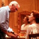 Director Terence Davies and Gillian Anderson on the set of Sony Pictures Classics' The House of Mirth - 2000