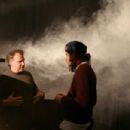 Director Guy Maddin and Cinematographer Benjamin Kasulke on the set of Maddin's 'Brand upon the Brain!' Photo by Adam L. Weintraub.