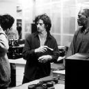 Don McKellar, director Francois Girard and Samuel L. Jackson on the set of The Red Violin