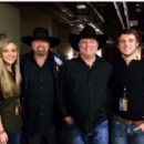 Crystal White's husband John Michael Montgomery with her two kids and brother Eddie